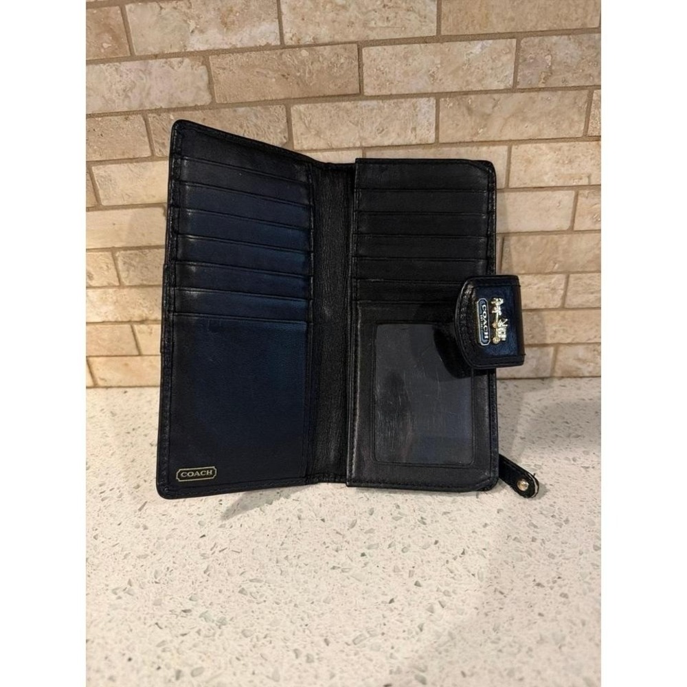 Black Leather Coach Wallet - Picture 3 of 3